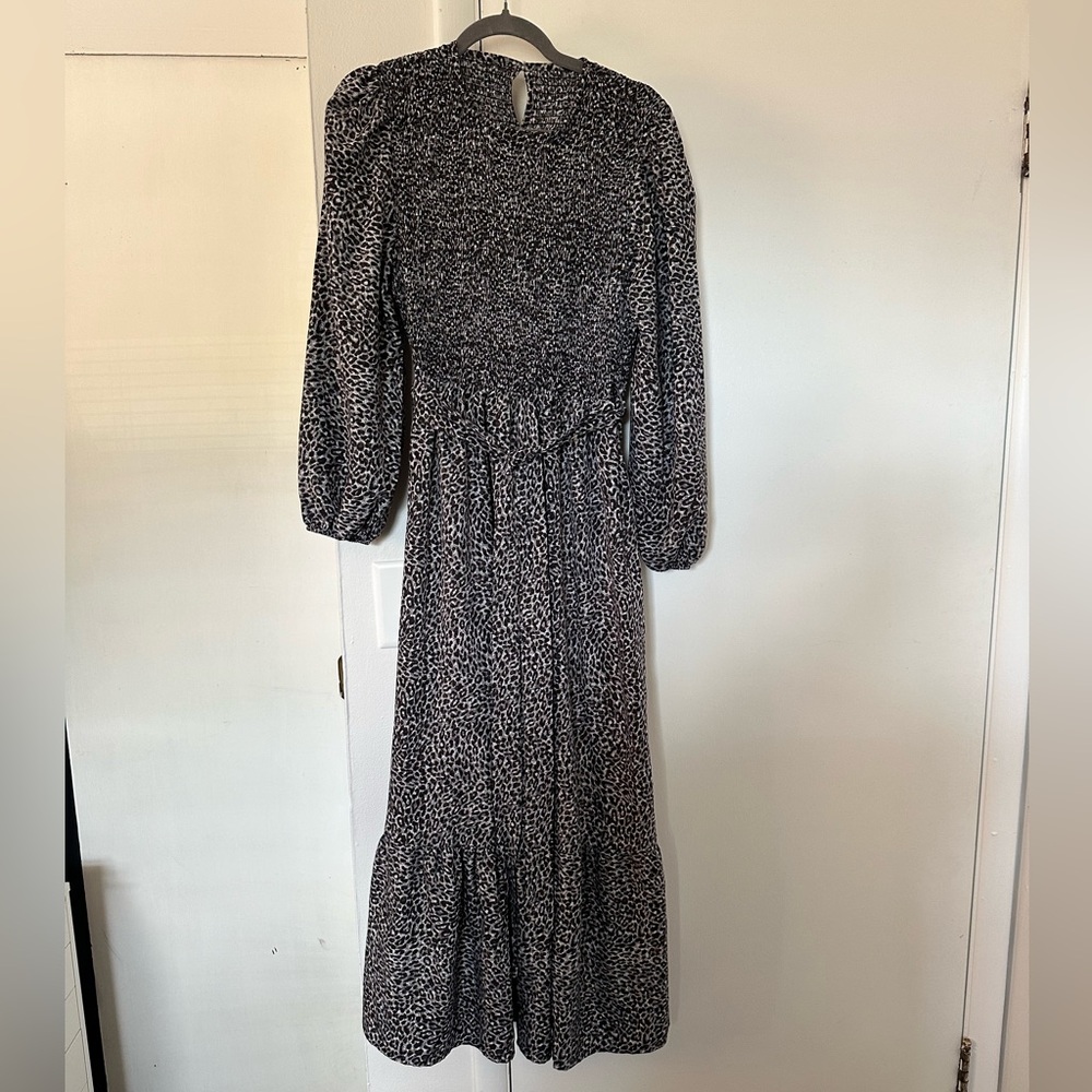 NWOT Smocked Animal Print Dress